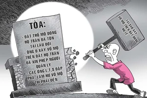Đập phá vỏ mộ của người sống, phải bồi thường