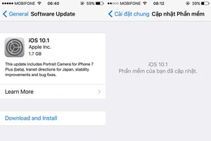 iOS 10.1 gặp lỗi nghiêm trọng