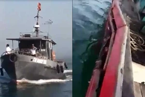 Thanh Hóa: Tàu kiểm ngư đâm chìm tàu ngư dân vi phạm 