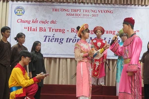 Học trò hát cải lương về lịch sử Hai Bà Trưng