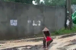 Chủ tịch phường lý giải chuyện cụ bà đội mưa ‘vá đường’