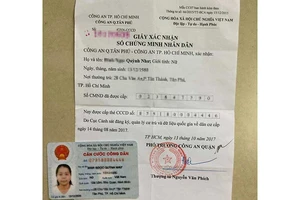 Số chứng minh, số căn cước đang hành dân