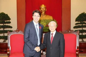 Tổng Bí thư Nguyễn Phú Trọng tiếp Thủ tướng Canada