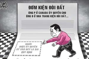 Thay mặt người đang ở Canada khởi kiện được không?