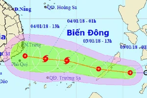 Chiều nay, áp thấp sẽ thành bão trên biển Đông