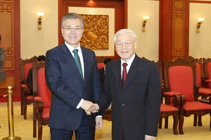 Tổng Bí thư Nguyễn Phú Trọng tiếp tổng thống Hàn Quốc