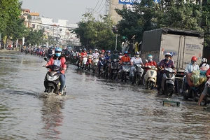 Căng mình chống chọi với triều cường