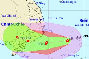 Chiều nay, bão số 9 vào biển Khánh Hòa đến Bà Rịa-Vũng Tàu