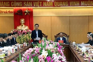 Ông Võ Văn Thưởng kiểm tra phòng, chống tham nhũng ở Hà Tĩnh