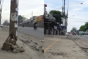 Đã bứng trụ đèn gãy chân