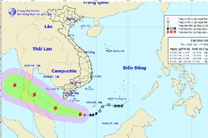Bão số 1 hướng vào Nam bộ