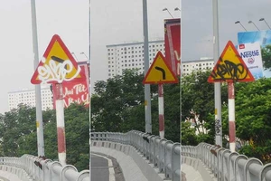 Ai đã liên tục bôi bẩn biển báo?