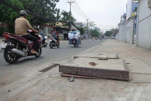 Nắp hố ga không an toàn