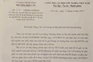 Xem xét hỗ trợ người sinh con một bề là gái