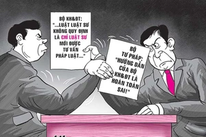 2 bộ lại tranh cãi quyền hành nghề dịch vụ pháp lý