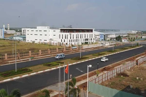 Miếng bánh đất nhà xưởng nhiều người tranh