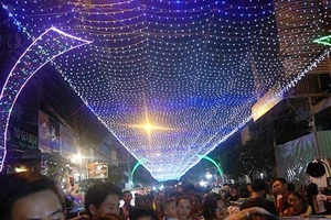 Xóm đạo Tân Phú đông nghịt người chơi Noel 