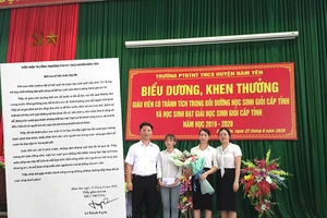 Thầy hiệu trưởng gửi thư cho trò thi rớt học sinh giỏi