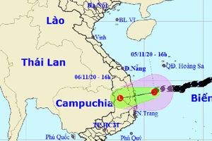 Áp thấp vào Quảng Ngãi - Phú Yên gây mưa to