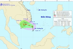 Tin áp thấp nhiệt đới gần bờ lúc 10 giờ