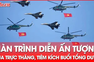 Màn trình diễn của trực thăng, tiêm kích giữa trung tâm TP.HCM trong buổi sáng tổng duyệt 