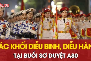 Hào hùng buổi sơ duyệt A80 với các khối diễu binh, diễu hành tại Quảng trường Ba Đình