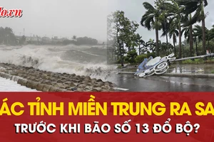 Diễn biến mưa gió tại miền Trung trước giờ bão số 13 đổ bộ 