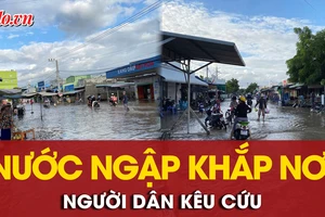 Nước ngập khắp nơi, người dân kêu cứu do hồ Sông Quao xả lũ 