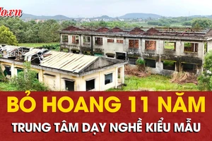 Cảnh hoang phế Trung tâm dạy nghề kiểu mẫu ở Quảng Ngãi bỏ hoang suốt 11 năm