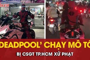Hóa trang ‘siêu anh hùng’ chạy mô tô phân khối lớn bị CSGT TP.HCM xử phạt