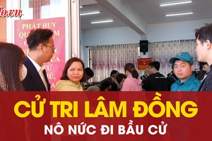 Cử tri Lâm Đồng nô nức đi bầu cử, hòa chung khí thế Ngày hội non sông