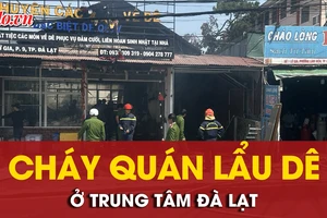 Cháy quán ăn ở trung tâm Đà Lạt, may mắn không có thiệt hại về người 