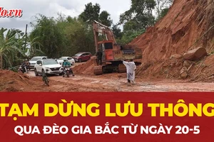Lâm Đồng tạm dừng lưu thông qua đèo Gia Bắc để khắc phục sạt lở