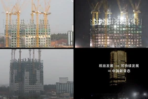 Trung Quốc lập 'kỷ lục': Xây 57 tầng lầu trong 19 ngày