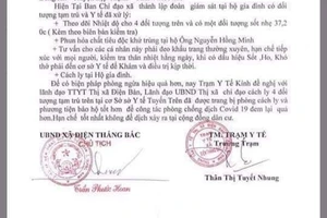 Theo dõi 4 người từ Vĩnh Phúc đến tạm trú ở Quảng Nam