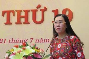 Bà Bùi Thị Quỳnh Vân, Chủ tịch HĐND tỉnh Quảng Ngãi. Ảnh: NH