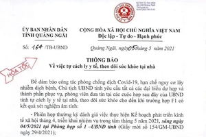 Quảng Ngãi: Lãnh đạo là F1, 2 phòng họp phải cách ly 