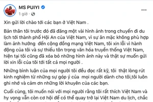 Nữ du khách khoe vòng 3 ở Hội An xin lỗi, gỡ hình ảnh khỏi facebook