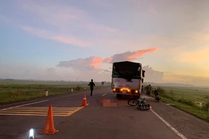 Đi tập thể dục buổi sáng, người phụ nữ bị xe tải lùi cán trúng