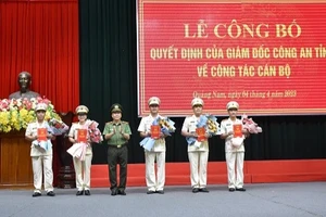 Công an Quảng Nam điều động, bổ nhiệm 5 lãnh đạo cấp phòng