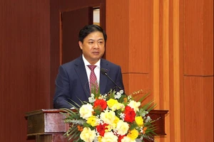 Tân Bí thư Tỉnh uỷ Quảng Nam Lương Nguyễn Minh Triết hứa sẽ hết lòng vì sự nghiệp phát triển chung của tỉnh. Ảnh: TN