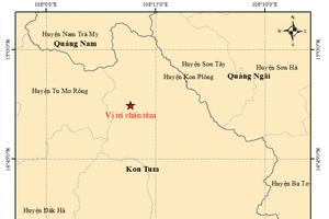 Quảng Nam xảy ra 2 trận động đất liên tiếp