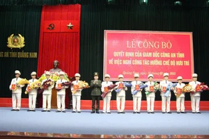 22 cán bộ lãnh đạo Công an tỉnh Quảng Nam nghỉ hưu sớm