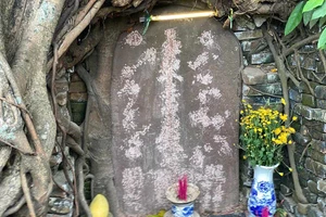Kẻ xấu phá hoại di tích bia yểm thuỷ đạo ở Hội An