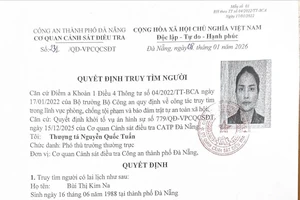 Công an truy tìm Na. Ảnh: CA