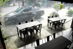 Kẻ gian lấy trộm ô tô của người dân Đà Nẵng. Ảnh: MXH