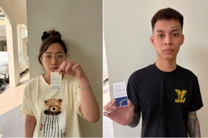 Trâm và Dương bị bắt. Ảnh: CA