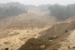 Vị trí sạt lở. Ảnh: TN