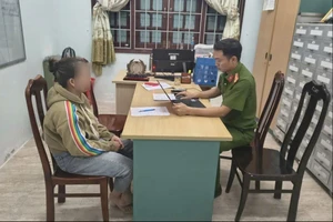 N tại cơ quan công an. Ảnh: CA