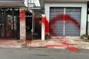 Truy tìm người tạt sơn lên nhà dân trong đêm